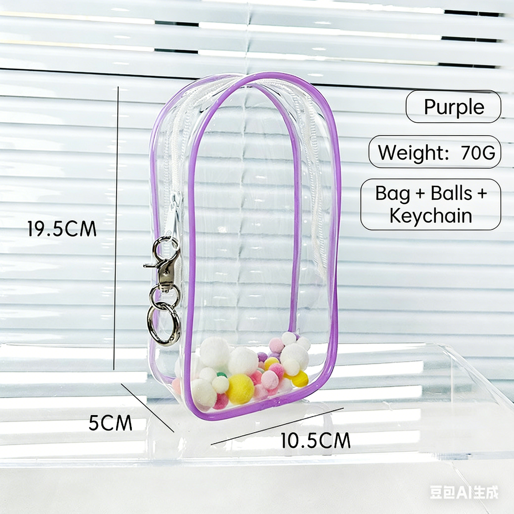 Labubu PVC transparent dust-proof hanging bag