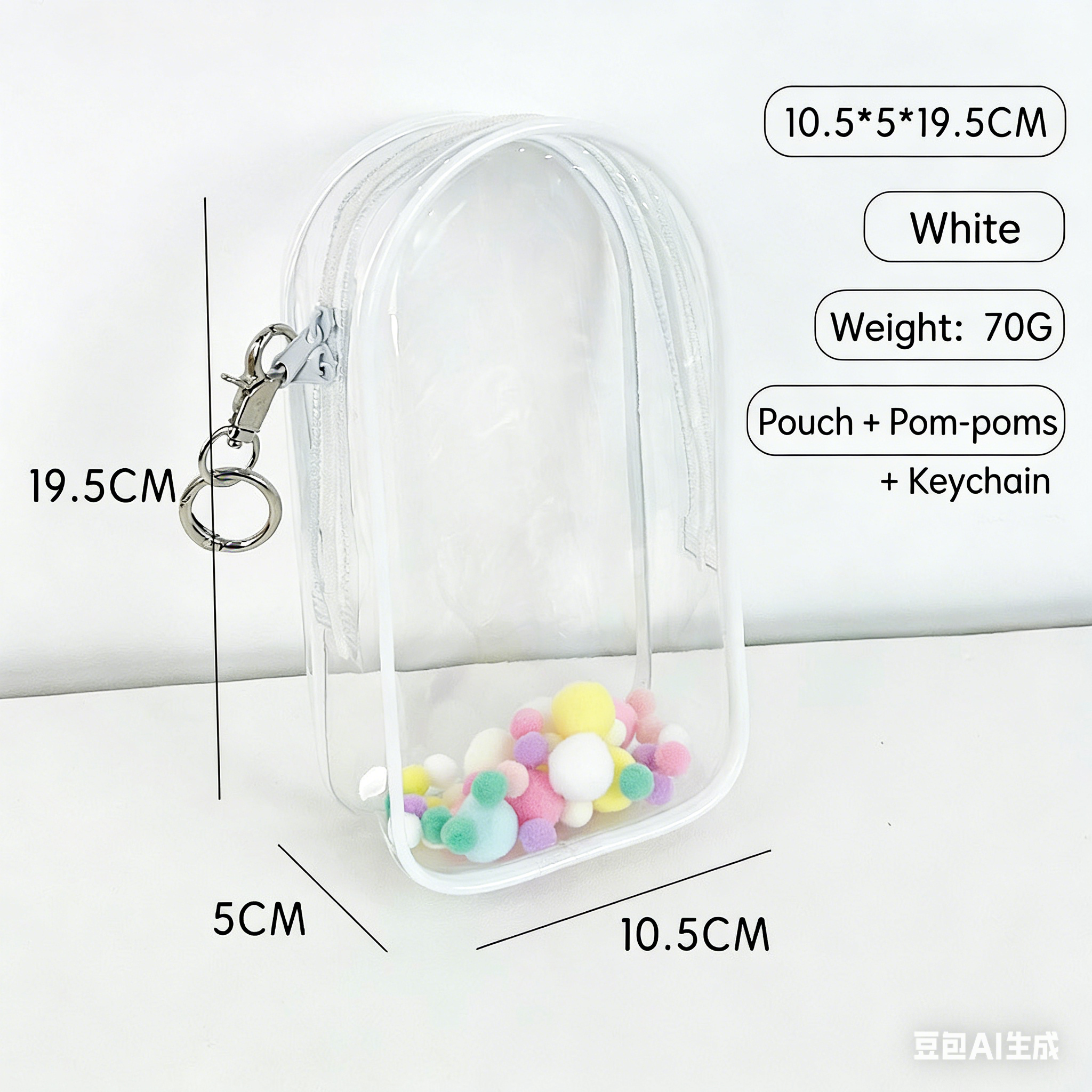 Labubu PVC transparent dust-proof hanging bag